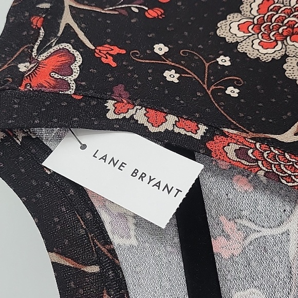 Lane Bryant Black and Red Floral Tunic - Picture 11 of 15